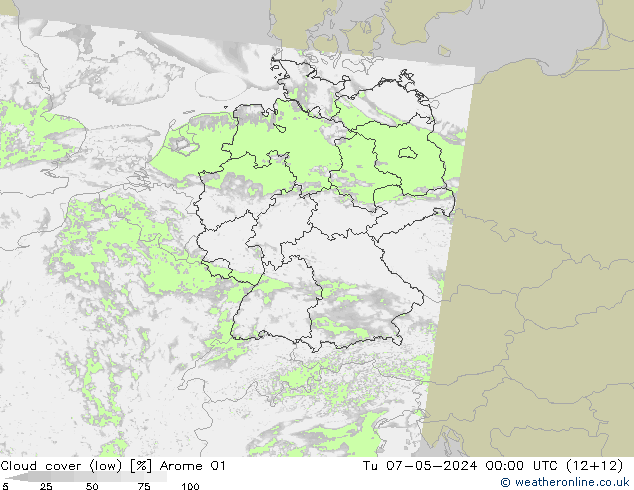 Nubi basse Arome 01 mar 07.05.2024 00 UTC