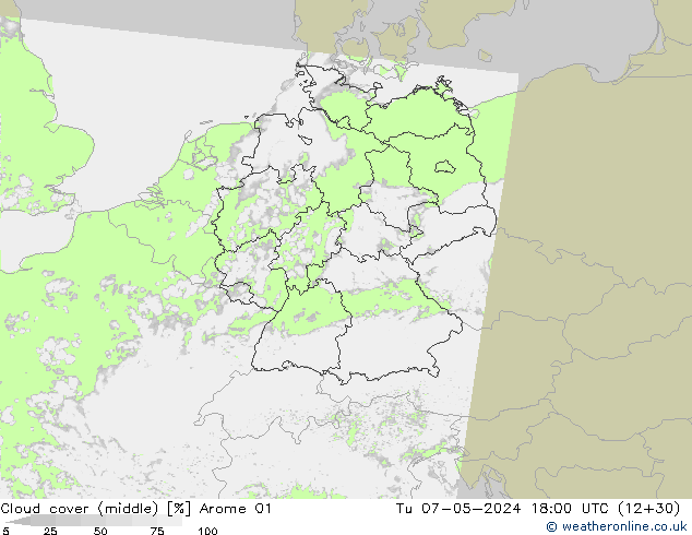 Nubes medias Arome 01 mar 07.05.2024 18 UTC