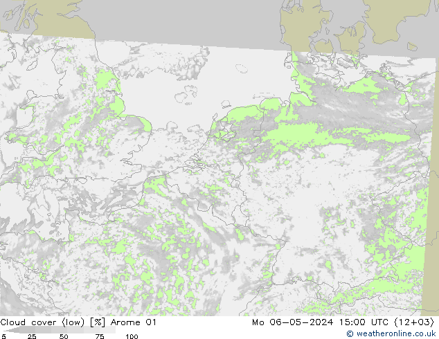 Wolken (tief) Arome 01 Mo 06.05.2024 15 UTC