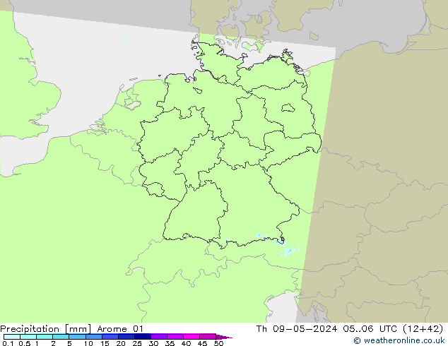 Precipitación Arome 01 jue 09.05.2024 06 UTC