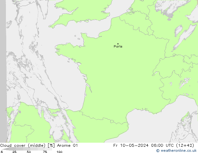 Bewolking (Middelb.) Arome 01 vr 10.05.2024 06 UTC