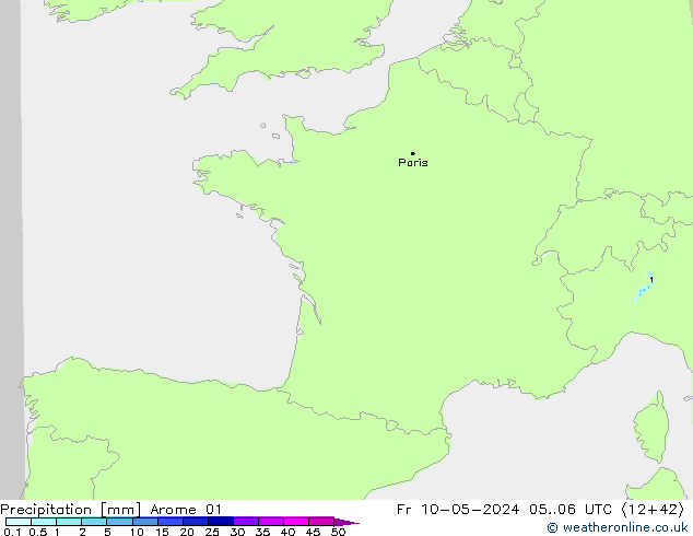 Yağış Arome 01 Cu 10.05.2024 06 UTC
