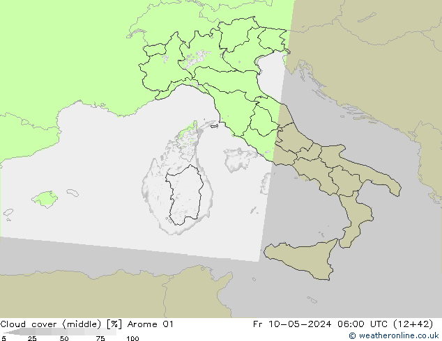 Nubi medie Arome 01 ven 10.05.2024 06 UTC