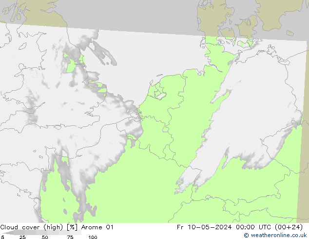 Bulutlar (yüksek) Arome 01 Cu 10.05.2024 00 UTC