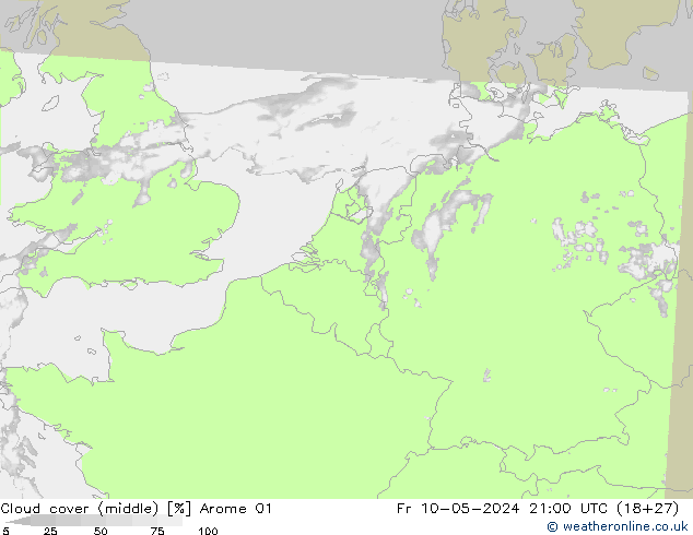 Nubi medie Arome 01 ven 10.05.2024 21 UTC