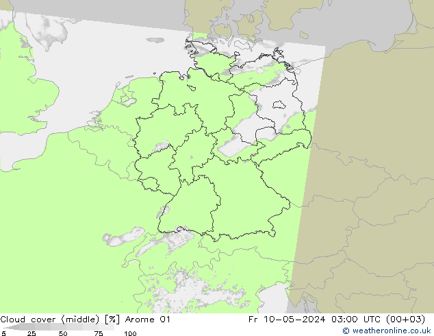 Nubes medias Arome 01 vie 10.05.2024 03 UTC