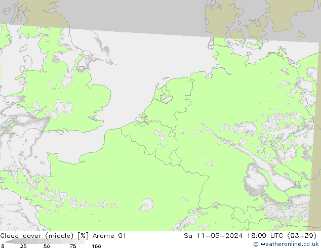 Wolken (mittel) Arome 01 Sa 11.05.2024 18 UTC