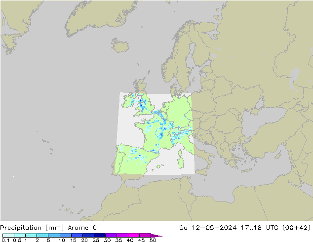 precipitação Arome 01 Dom 12.05.2024 18 UTC
