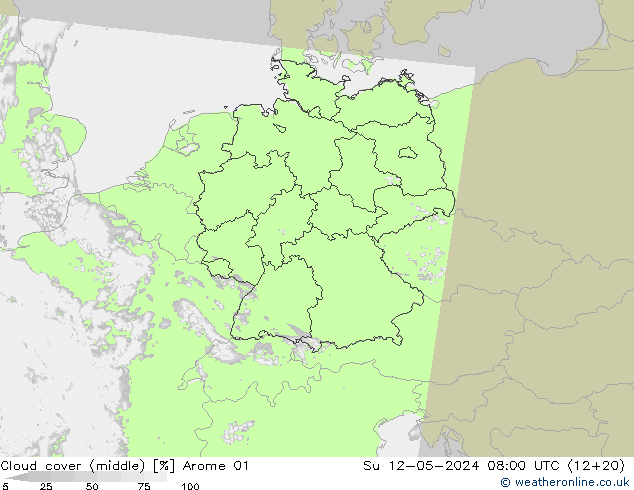 云 (中) Arome 01 星期日 12.05.2024 08 UTC