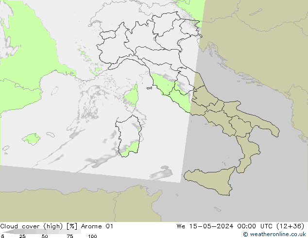 облака (средний) Arome 01 ср 15.05.2024 00 UTC