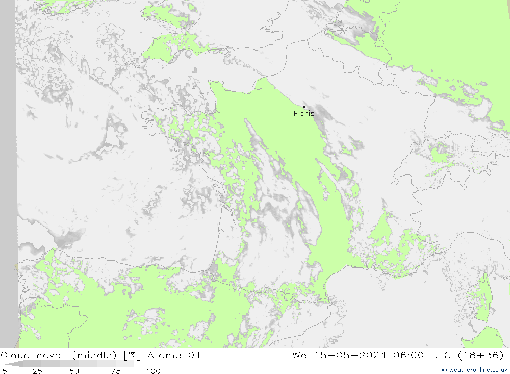 Bulutlar (orta) Arome 01 Çar 15.05.2024 06 UTC