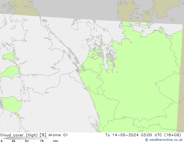 Bulutlar (yüksek) Arome 01 Sa 14.05.2024 03 UTC