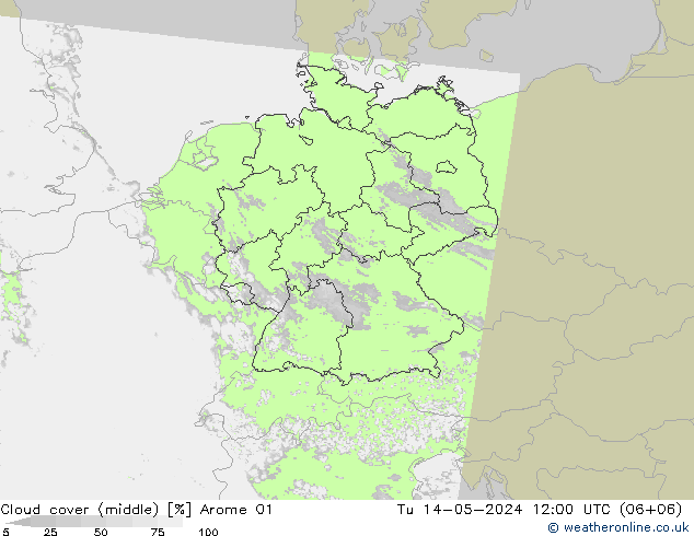 Bewolking (Middelb.) Arome 01 di 14.05.2024 12 UTC
