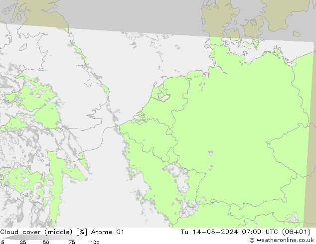 云 (中) Arome 01 星期二 14.05.2024 07 UTC