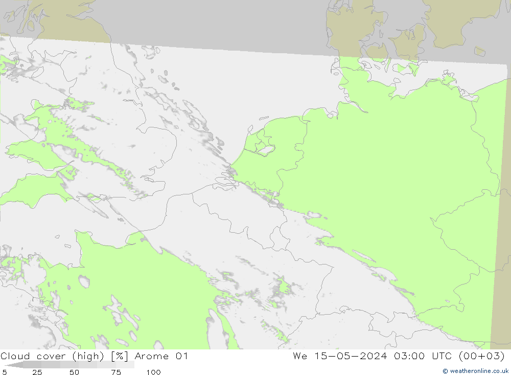 Bulutlar (yüksek) Arome 01 Çar 15.05.2024 03 UTC