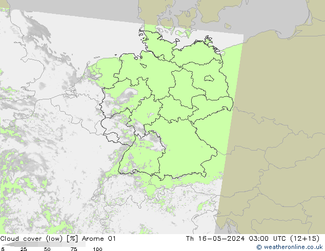 Nubi basse Arome 01 gio 16.05.2024 03 UTC