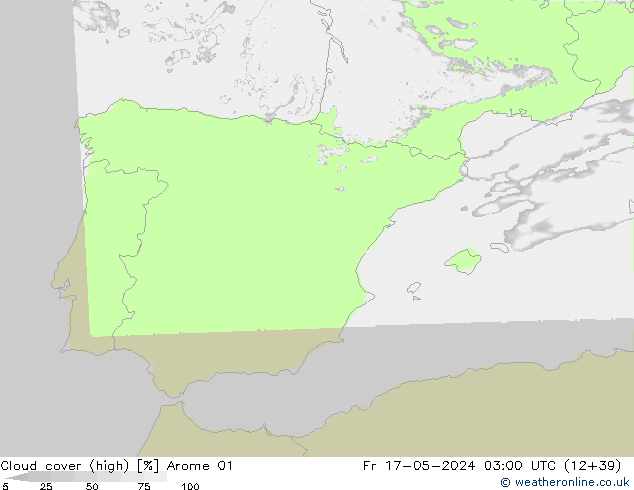 nuvens (high) Arome 01 Sex 17.05.2024 03 UTC