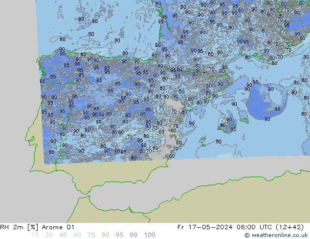 RV 2m Arome 01 vr 17.05.2024 06 UTC