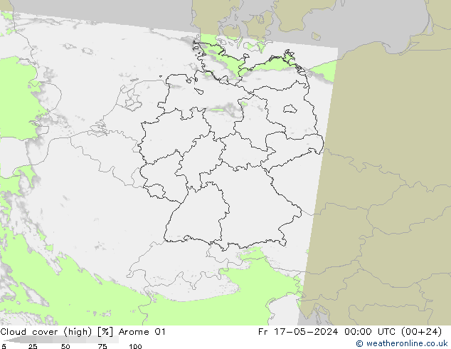 云 (中) Arome 01 星期五 17.05.2024 00 UTC