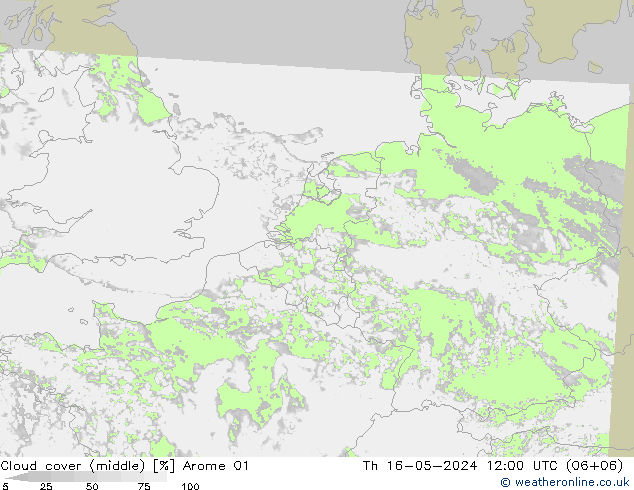 Wolken (mittel) Arome 01 Do 16.05.2024 12 UTC