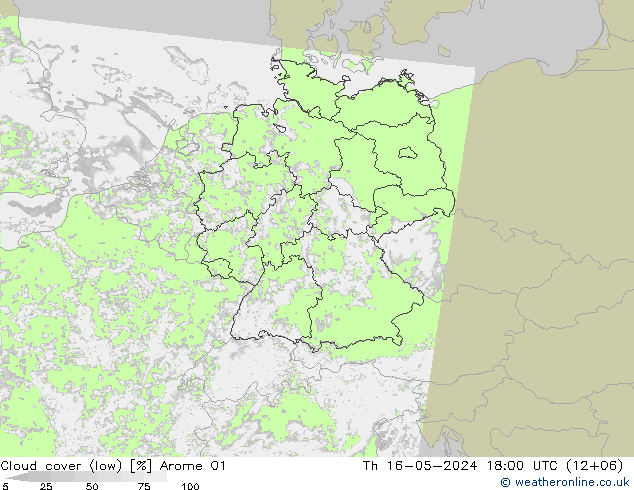 云 (低) Arome 01 星期四 16.05.2024 18 UTC