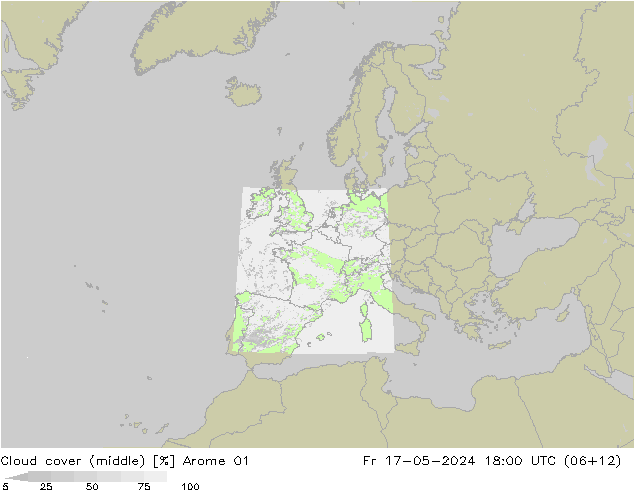 Wolken (mittel) Arome 01 Fr 17.05.2024 18 UTC