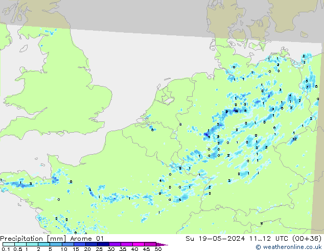 Yağış Arome 01 Paz 19.05.2024 12 UTC