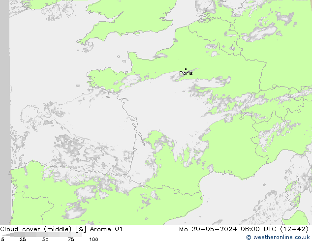 Wolken (mittel) Arome 01 Mo 20.05.2024 06 UTC