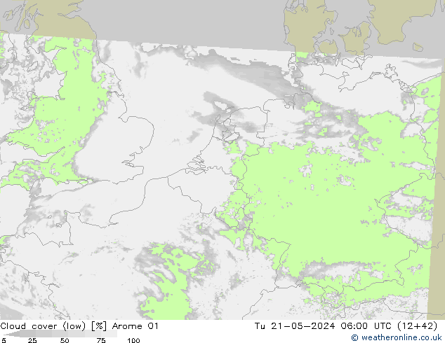 Nubes bajas Arome 01 mar 21.05.2024 06 UTC