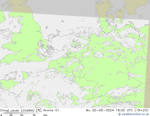Nuages (moyen) Arome 01 lun 20.05.2024 18 UTC
