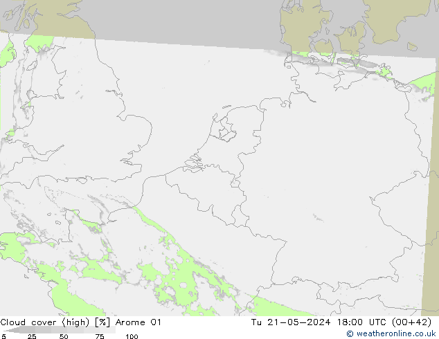 облака (средний) Arome 01 вт 21.05.2024 18 UTC