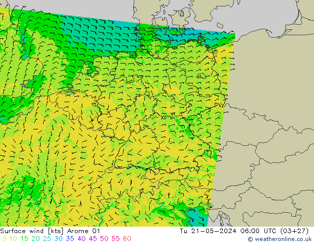  10 m Arome 01  21.05.2024 06 UTC