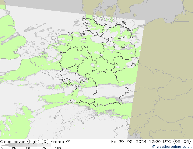 vysoký oblak Arome 01 Po 20.05.2024 12 UTC