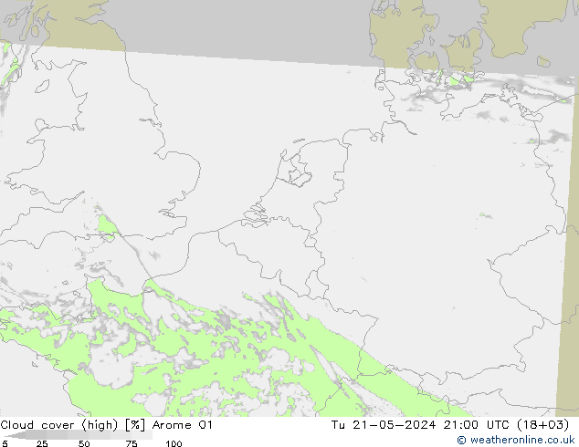 云 (中) Arome 01 星期二 21.05.2024 21 UTC