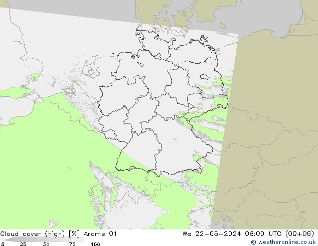 云 (中) Arome 01 星期三 22.05.2024 06 UTC