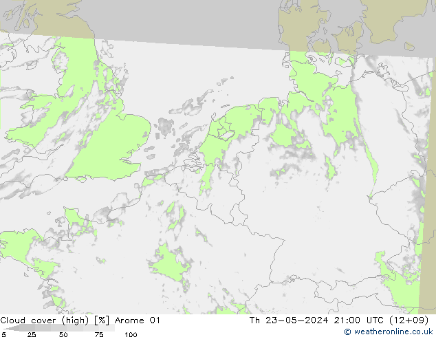 Bulutlar (yüksek) Arome 01 Per 23.05.2024 21 UTC