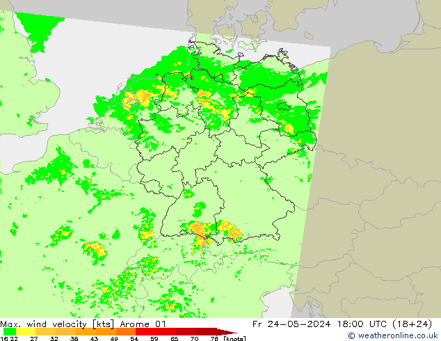 Windböen Arome 01 Fr 24.05.2024 18 UTC