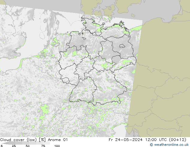 云 (低) Arome 01 星期五 24.05.2024 12 UTC