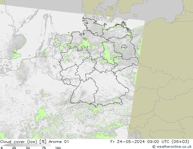 nuvens (baixo) Arome 01 Sex 24.05.2024 09 UTC