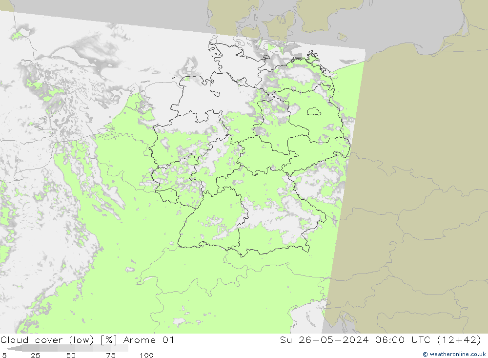 Bulutlar (düşük) Arome 01 Paz 26.05.2024 06 UTC
