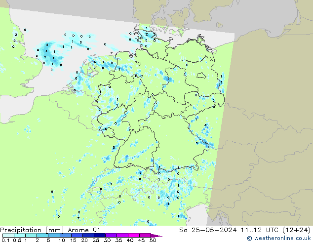 opad Arome 01 so. 25.05.2024 12 UTC