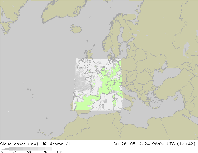 Bulutlar (düşük) Arome 01 Paz 26.05.2024 06 UTC