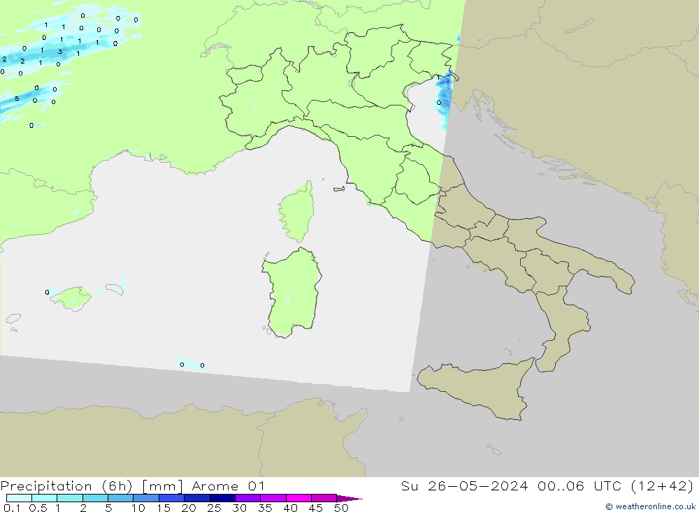 opad (6h) Arome 01 nie. 26.05.2024 06 UTC