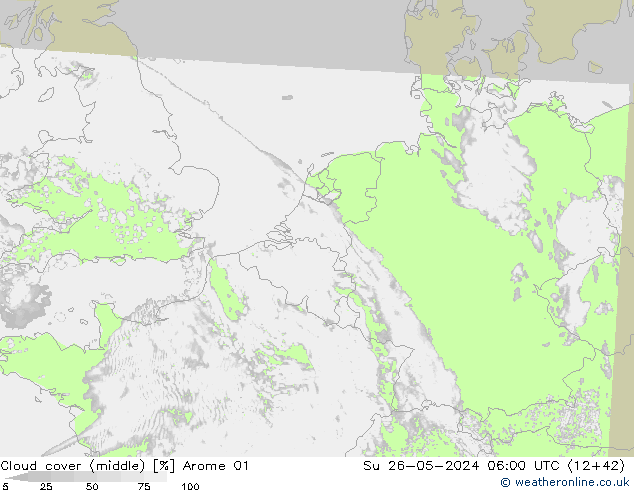 nuvens (médio) Arome 01 Dom 26.05.2024 06 UTC