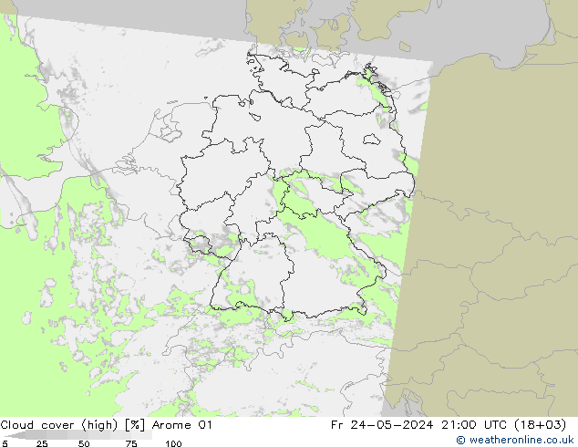 Bulutlar (yüksek) Arome 01 Cu 24.05.2024 21 UTC