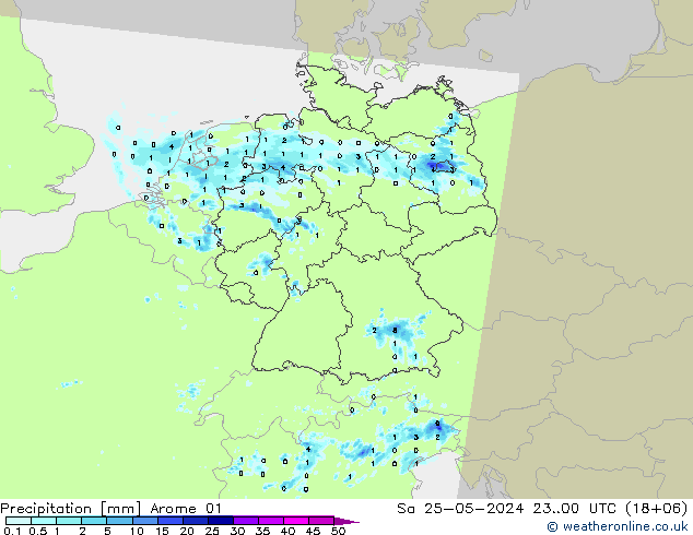 Yağış Arome 01 Cts 25.05.2024 00 UTC