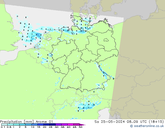 Yağış Arome 01 Cts 25.05.2024 09 UTC