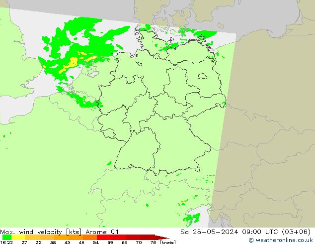 Windböen Arome 01 Sa 25.05.2024 09 UTC