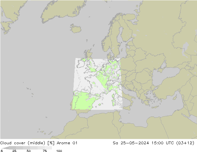 Wolken (mittel) Arome 01 Sa 25.05.2024 15 UTC