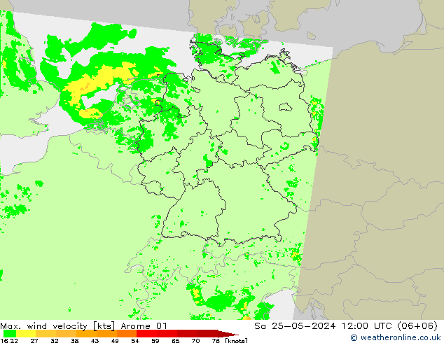 Windböen Arome 01 Sa 25.05.2024 12 UTC